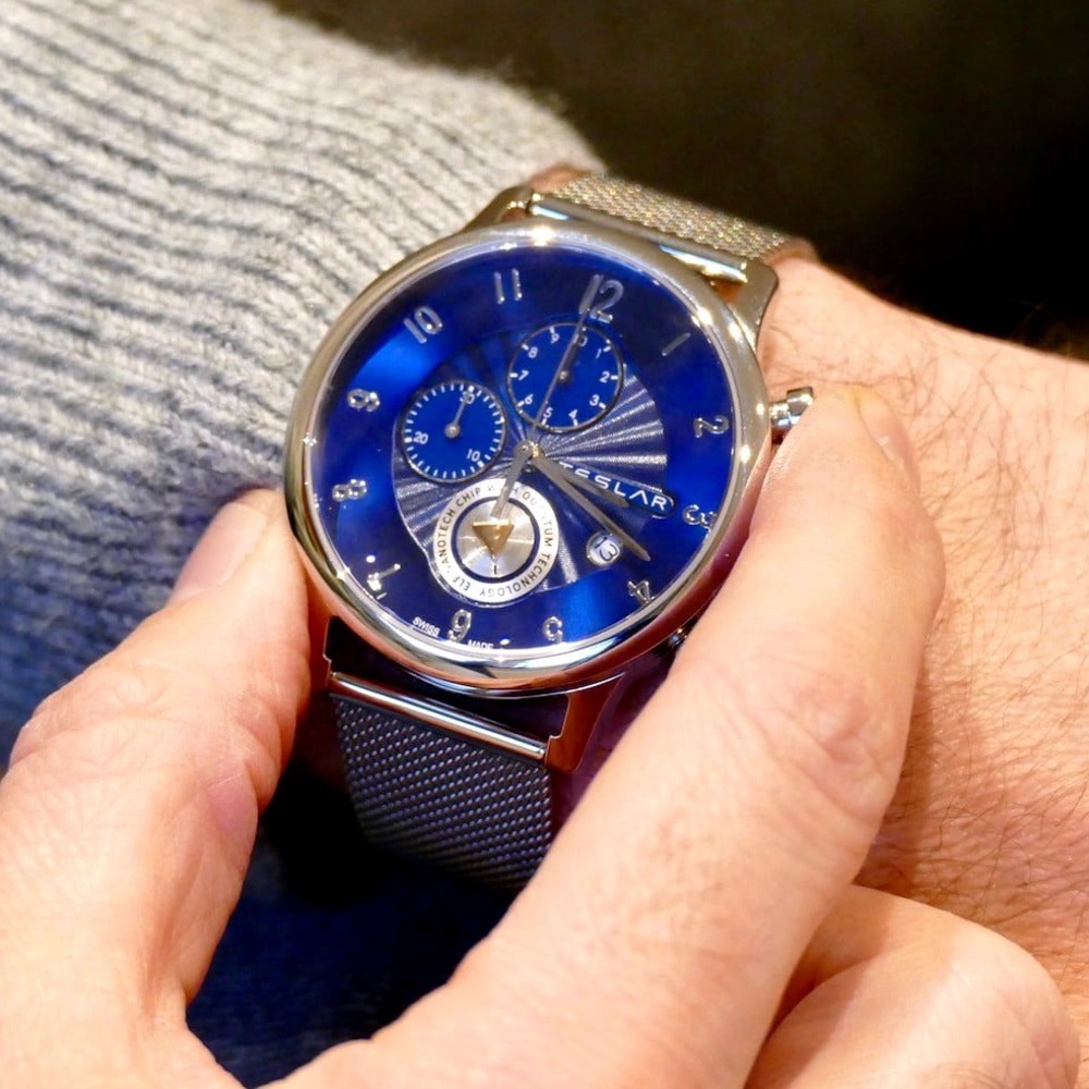 Teslar Stainless Mesh RE-BALANCE T-1 CHRONO - Blue